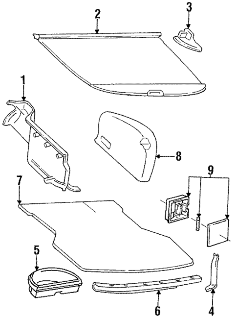Interior Trim - Rear Body for 1994 Toyota Camry #0