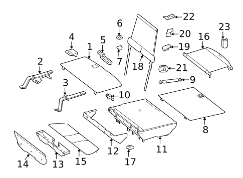 Interior Trim - Rear Body for 2012 Mercedes-Benz R350 #1