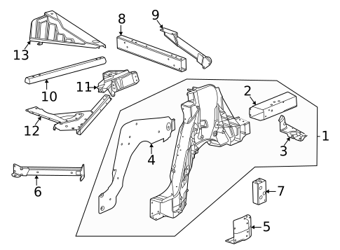 Rear Floor & Rails for 2022 Chevrolet Corvette #0