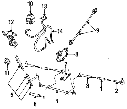 Pump & Hoses for 1994 Cadillac Fleetwood #0