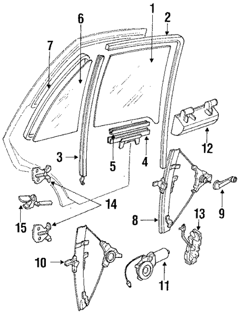 Rear Door for 1994 Hyundai Sonata #0