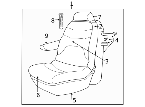 Front Seat Components for 2005 Dodge Caravan #1