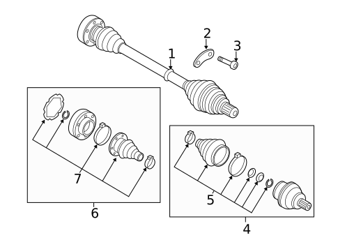 Drive Axles for 2015 Audi A3 #2