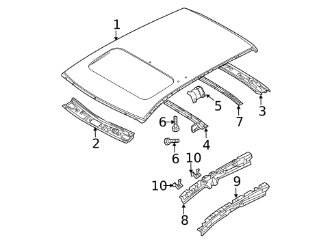 Roof & Components for 2013 Mazda 3 #1