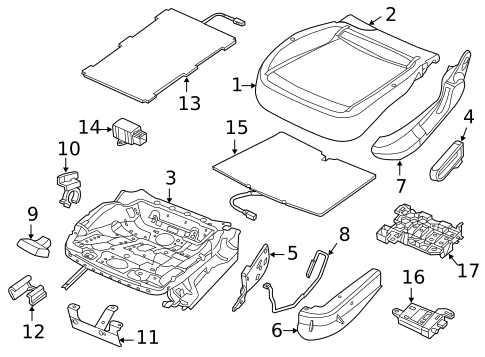 Front Seat Components for 2015 Volkswagen Beetle #1