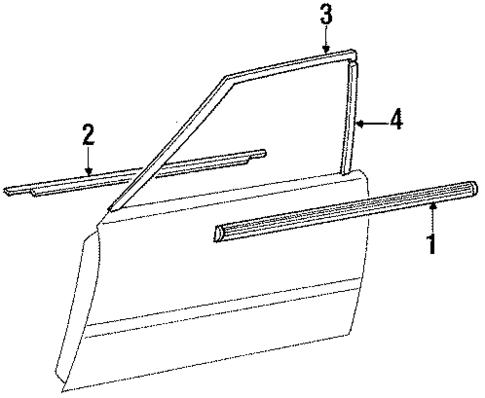 Door & Components for 1985 Honda Accord #1