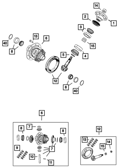 Front Axle; Housing, Differential and Vent for 2018 Jeep Wrangler #0
