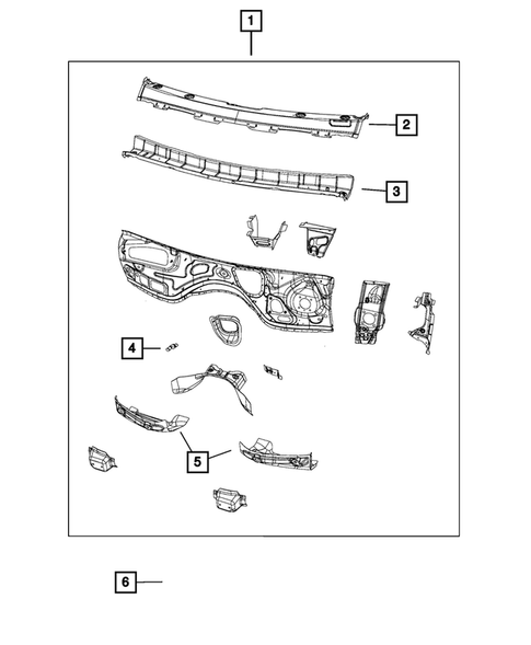 Cowl and Dash Panel for 2018 Dodge Durango #1