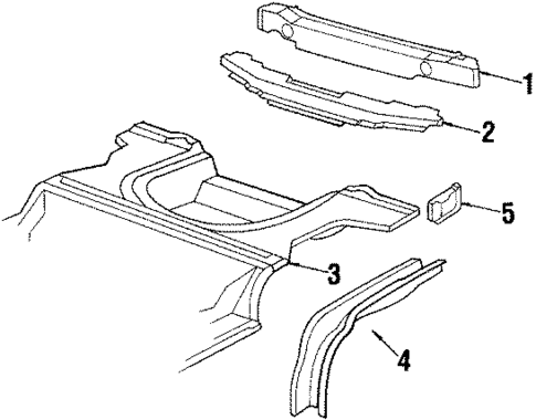 Rear Body for 1986 Chevrolet Cavalier #1