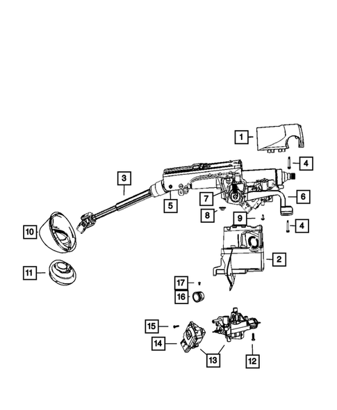 Steering Column and Intermediate Shaft for 2014 Jeep Patriot #0