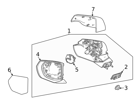 Outside Mirrors for 2023 Chevrolet Tahoe #0