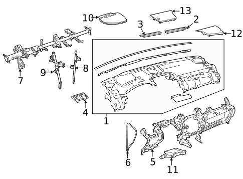 Instrument Panel for 2020 Lexus NX300 #0