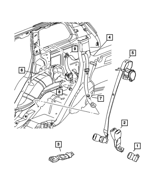 Seat Belts for 2009 Jeep Grand Cherokee #0