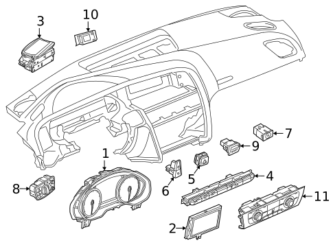 Driver Information Center for 2018 Audi RS7 #1