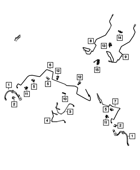 Hydraulic Control Unit, Brake Tubes and Hoses for 2021 Jeep Cherokee #1