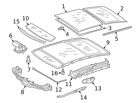Sunroof for 2003 Mercedes-Benz C230 #1