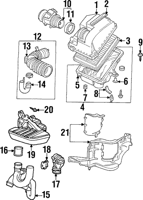 Air Intake for 1995 Acura TL #0