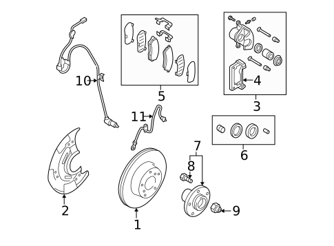 Brake Components for 2009 Subaru Outback #1