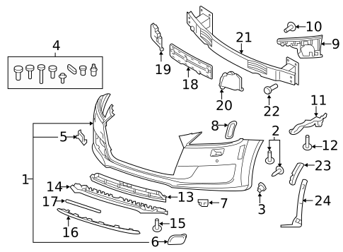Bumper & Components - Front for 2021 Audi TTS Quattro #0