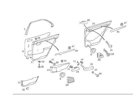 Door Paneling for 1995 Mercedes-Benz C280 #0