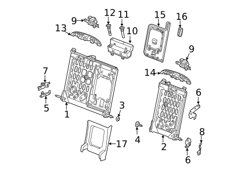Rear Seat Components for 2019 Volvo S60 #2