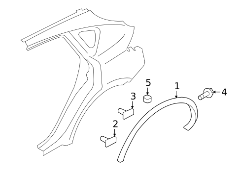 Exterior Trim - Quarter Panel for 2016 INFINITI QX50 #0