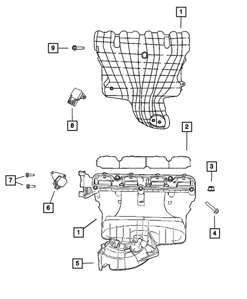 Manifolds and Vacuum Fittings for 2008 Dodge Caliber #1