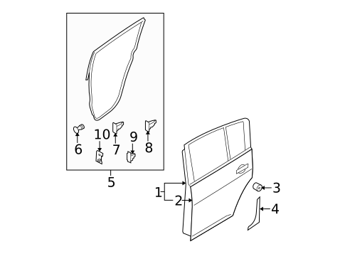 Door & Components for 2010 Nissan Versa #0