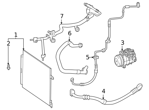 Condenser, Compressor & Lines for 2022 Mercedes-Benz GLE 53 AMG® SUV #0