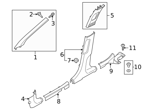 Interior Trim - Pillars for 2024 Hyundai Venue #0
