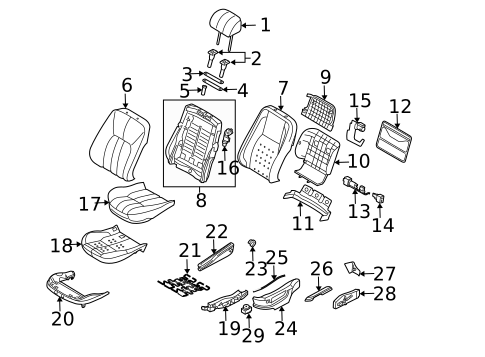 Lumbar Control Seats for 2003 Land Rover Range Rover #1