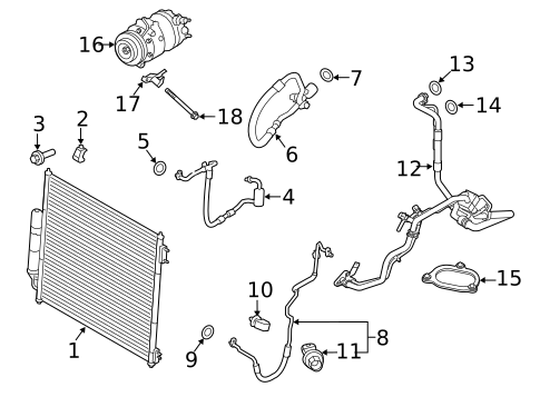 Condenser, Compressor & Lines for 2023 Land Rover Defender 90 #2
