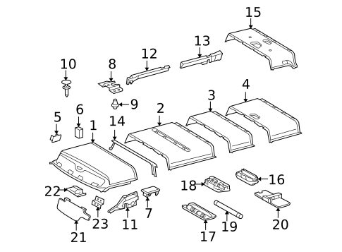 Interior Trim - Roof for 2004 Dodge Sprinter 3500 #0