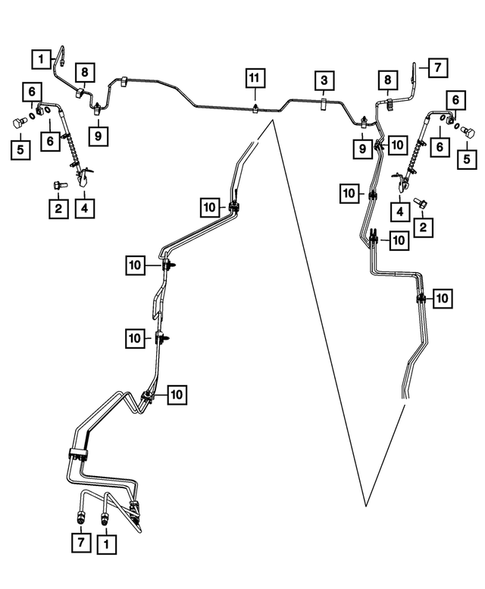Hydraulic Control Unit, Brake Tubes and Hoses for 2016 Chrysler Town & Country #0