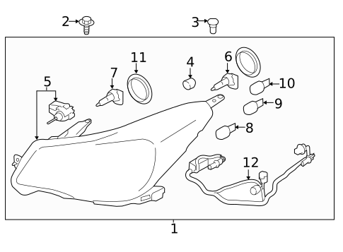 Headlamp Components for 2016 Subaru Forester #1