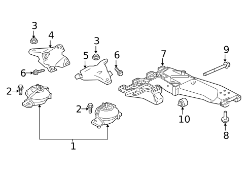 Engine & Trans Mounting for 2017 Jaguar XE #1