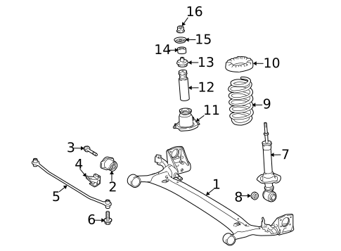 Rear Suspension for 2017 Toyota Corolla #0