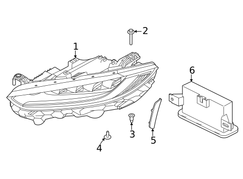 Headlamp Components for 2023 Jaguar F-Type #0