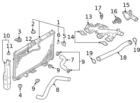 Radiator & Components for 2011 Mitsubishi Endeavor #0