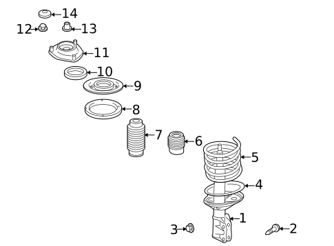 Struts & Components for 2010 Mitsubishi Endeavor #0