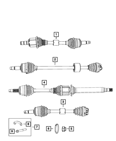 Front Axle Shafts for 2019 Fiat 500 #1
