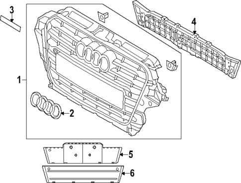 Grille & Components for 2017 Audi Q5 #2