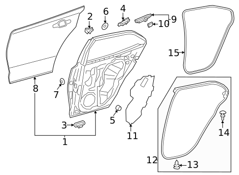 Door & Components for 2025 Toyota Corolla #1