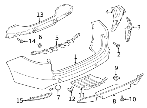Bumper & Components - Rear for 2018 Jaguar XF #0