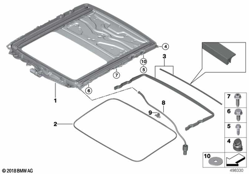 Lift-Up-and-Slide-Back Sunroof for 2019 BMW 740eX #6