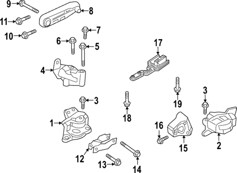 Engine & Trans Mounting for 2025 Volvo S60 #0