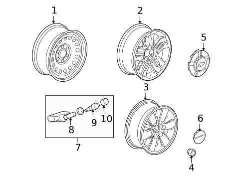Tire Pressure Monitor Components for 2011 GMC Sierra 1500 #1