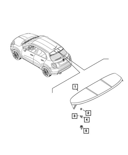Moldings and Ornamentation for 2018 Fiat 500X #1