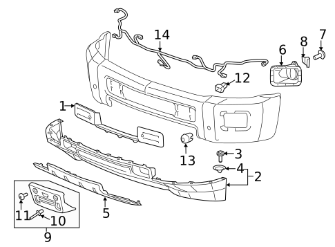 Bumper & Components - Front for 2018 Chevrolet Silverado 2500 HD #1