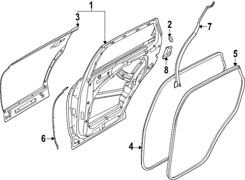 Door & Components for 2025 Genesis GV80 Coupe #0